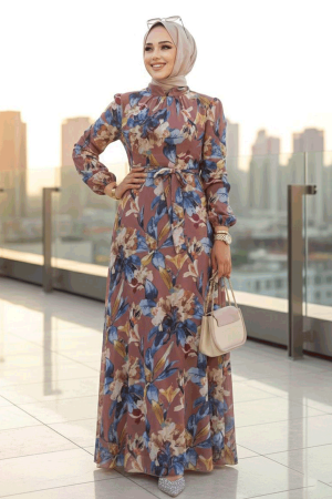 Sunuff Colored High Quality Dress 27941TB - 1