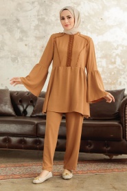 Neva Style - Sunuff Colored Muslim Dual Suit 6250TB - Thumbnail