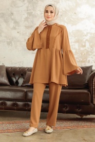 Neva Style - Sunuff Colored Muslim Dual Suit 6250TB - Thumbnail
