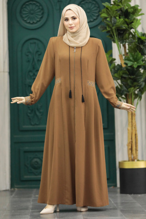 Neva Style - Sunuff Colored Muslim Turkish Abaya 619TB - 1