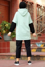 Neva Style - Sweat Hijab Menthe 4208MINT - Thumbnail