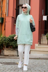 Neva Style - Sweat & Tunique Hijab Menthe 4212MINT - Thumbnail