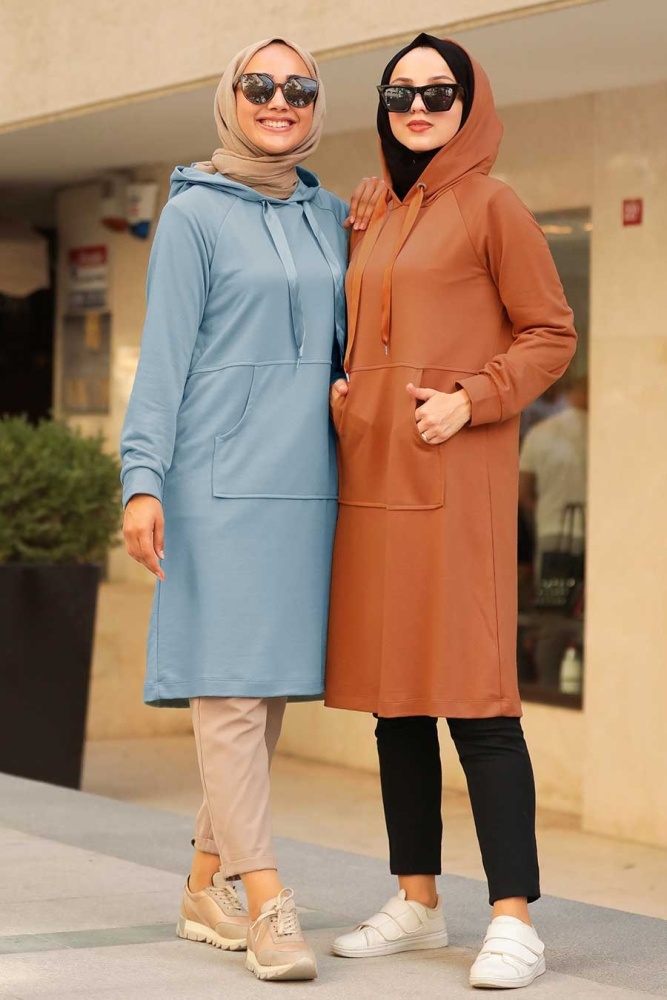 Neva Style - Sweat & Tunique Hijab Tan 16030TB - 2