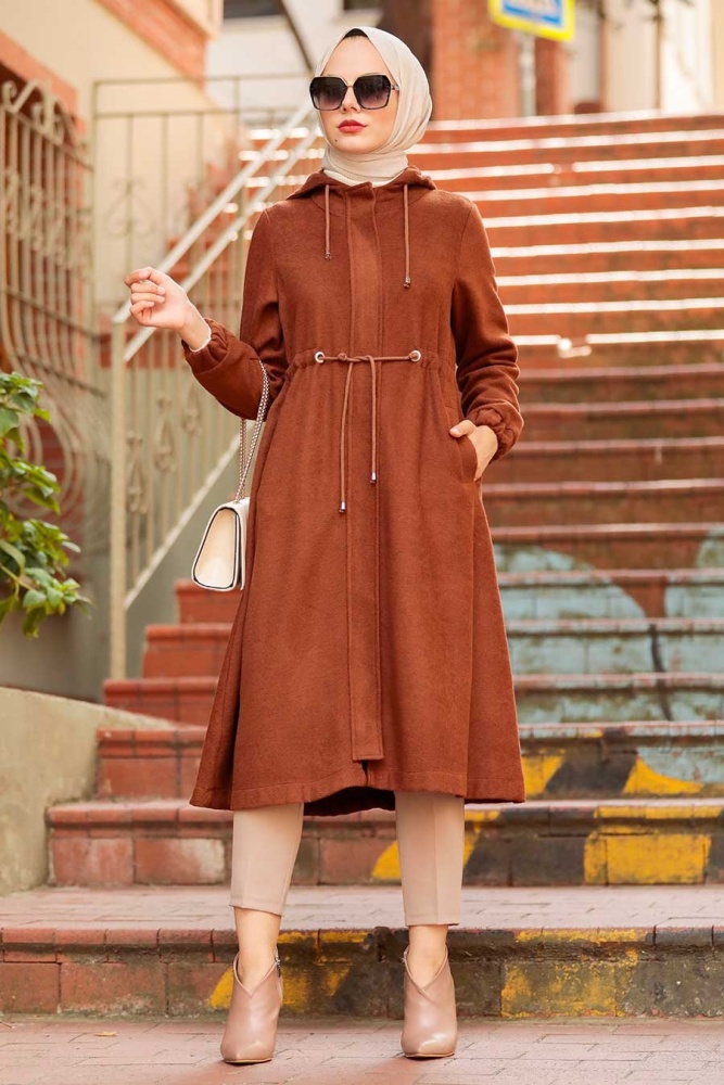 Neva Style -Taba Hijab Tampon Manteau 5578TB - 1