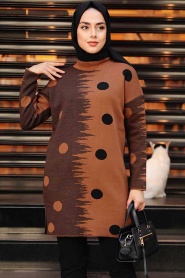 Neva Style - Taba Hijab Tricot Tunique 3082TB - Thumbnail
