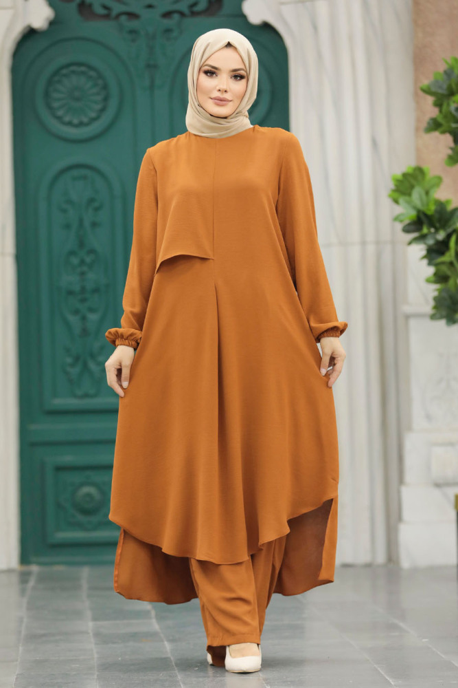 Neva Style - Taba Tesettür İkili Takım 10701TB - 3