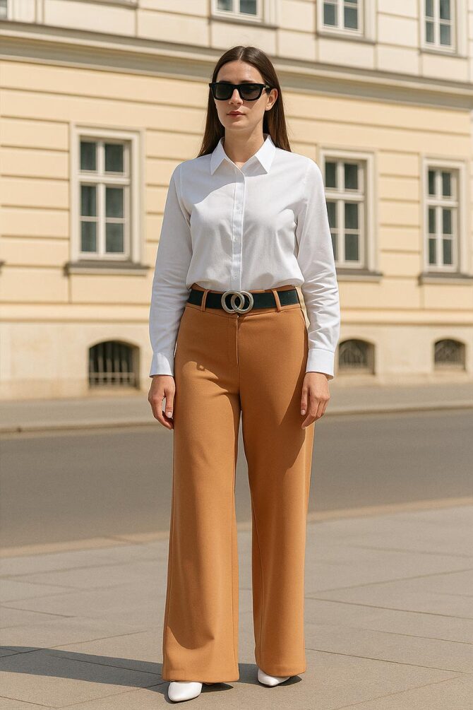 Neva Style - Taba Tesettür Pantolon 1087TB - NEVA STYLE