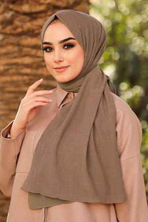 Neva Style - Taba Tesettür Şal 7563TB - 1