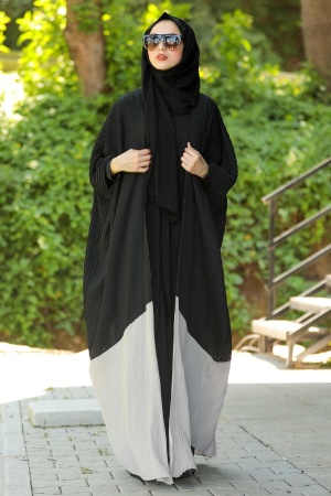  Taş Tesettür Abaya 8546TAS - 1