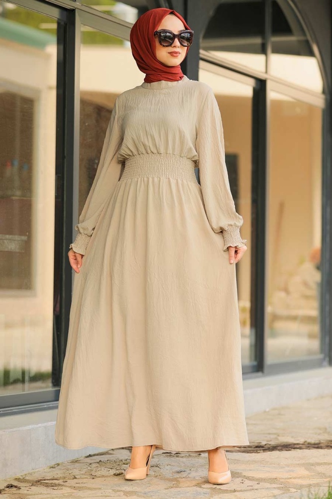 Neva Style - Taş Tesettür Elbise 1149TAS - 1