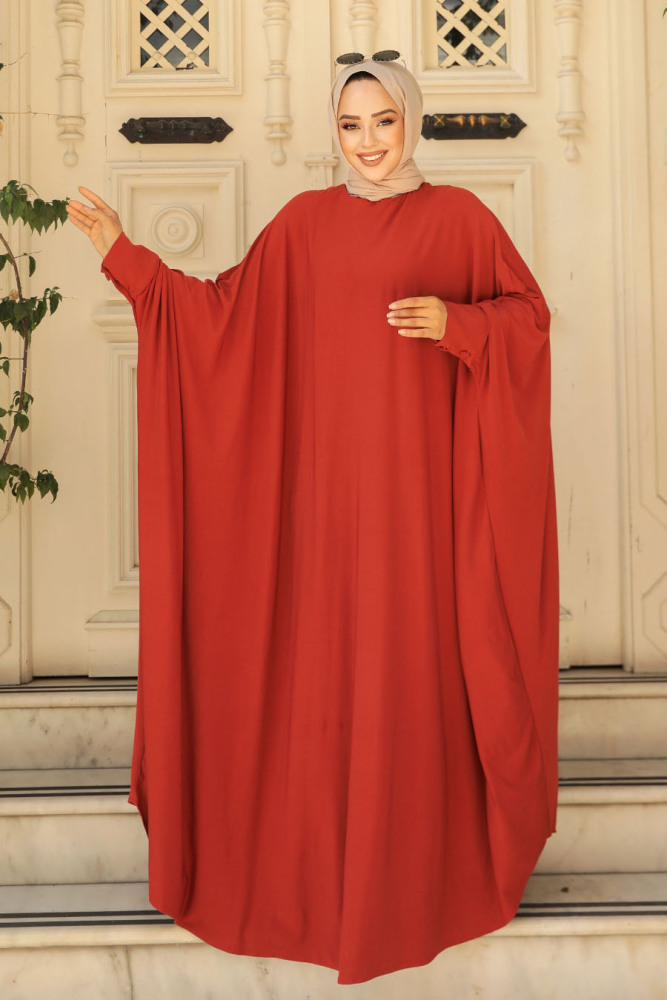 Terra Cotta Hijab Dress 5867KRMT - 2