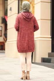 Neva Style - Terra Cotta Hijab Sweatshirt 9059KRMT - Thumbnail