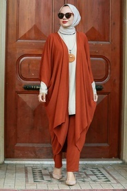 Terra Cotta Hijab Triple Suit 5175KRMT - Thumbnail