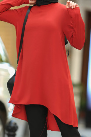 Neva Style - Terra Cotta Hijab Tunic 5041-01KRMT - Thumbnail