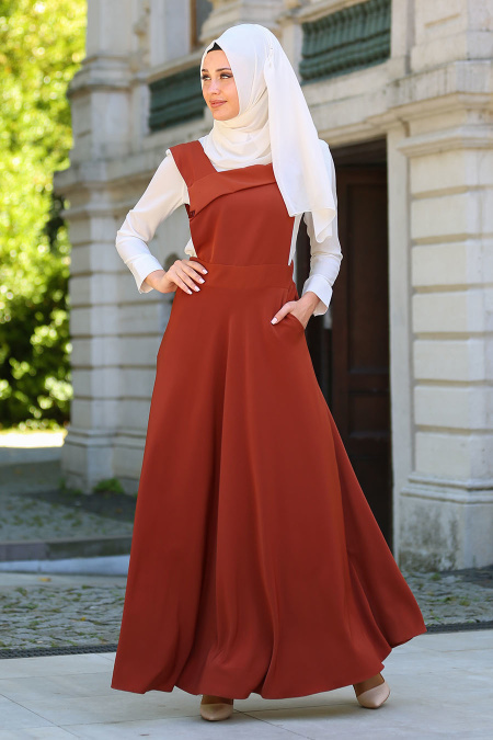 Neva Style - Tile Hijab Dress 7055KRMT