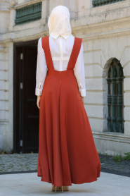 Neva Style - Tile Hijab Dress 7055KRMT - Thumbnail