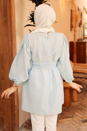 Neva Style - Tunique Hijab Bleu Bébé 40681BM - 4