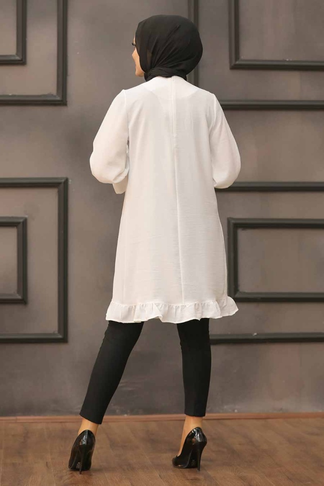 Neva Style - Tunique Hijab Écru 528E - 2