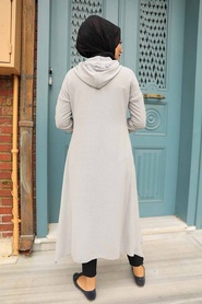 Neva Style - Tunique Hijab Grise 510GR - Thumbnail