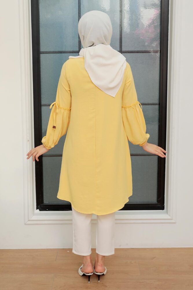 Neva Style - Tunique Hijab Jaune 40661SR - 2