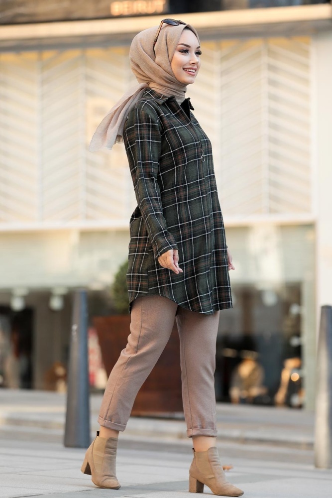 Neva Style - Tunique Hijab Kaki 20032HK - 1