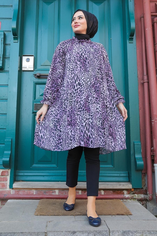 Neva Style - Tunique Hijab Lilas 1434LILA - 1