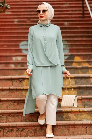 Neva Style -Tunique Hijab Menthe 24320MINT - 1