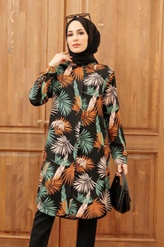 Neva Style - Tunique Hijab Noir 11560S - Thumbnail