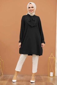 Neva Style - Tunique Hijab Noire 512S - Thumbnail