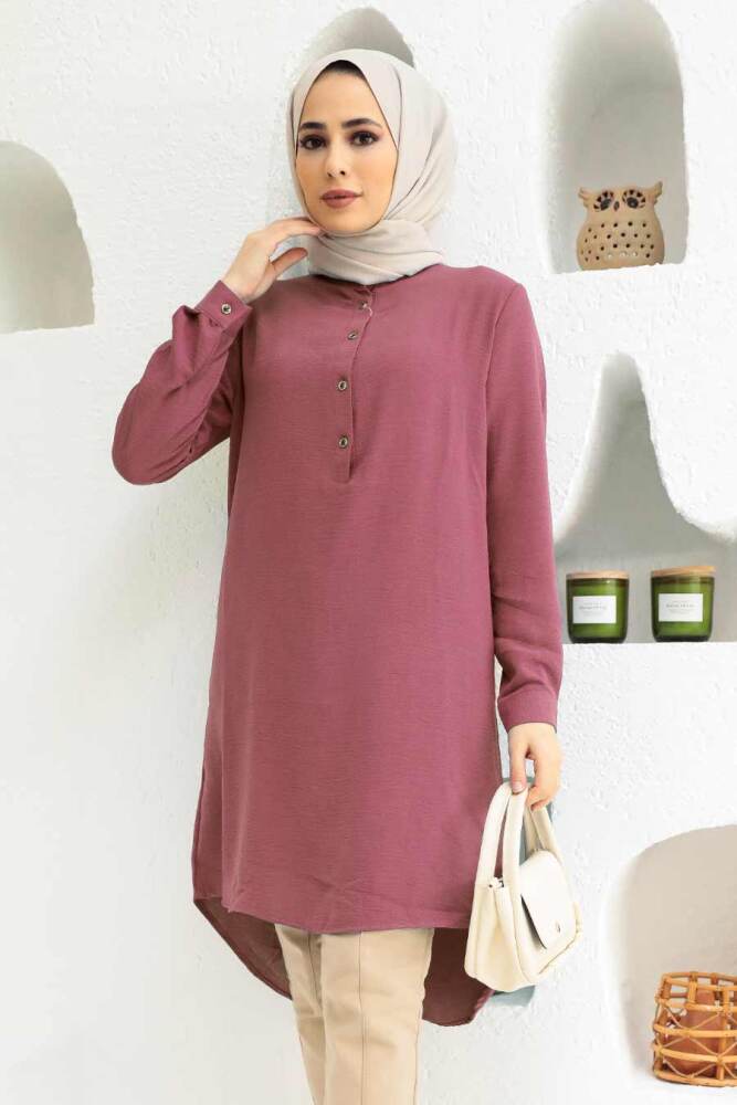 Neva Style - Tunique Hijab Rose Poudré Foncé 1150KGK - 1