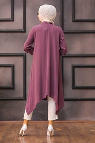 Neva Style - Tunique Hijab Rose Séchée 541GK - Thumbnail