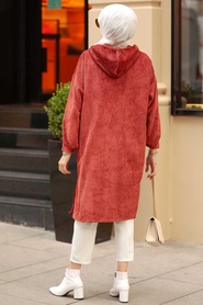  Neva Style - Tunique Hijab Terre Cuite 1247KRMT - Thumbnail
