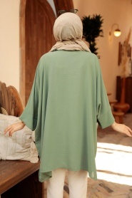Neva Style - Tunique Hijab Vert 1092CY - Thumbnail
