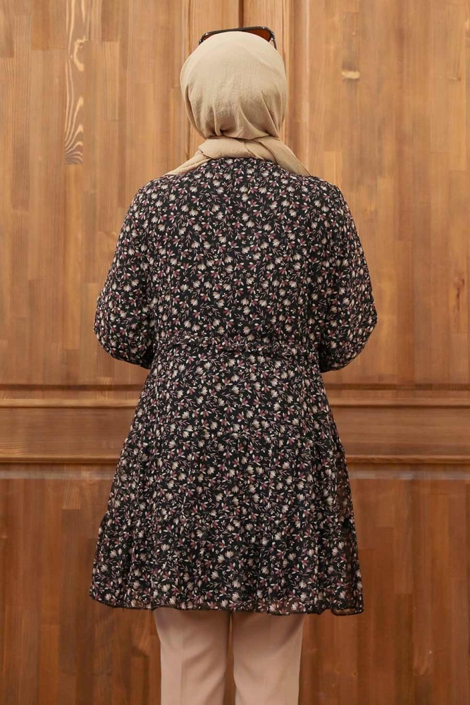 Neva Style -Tunique Voile Noire 70120S - 6