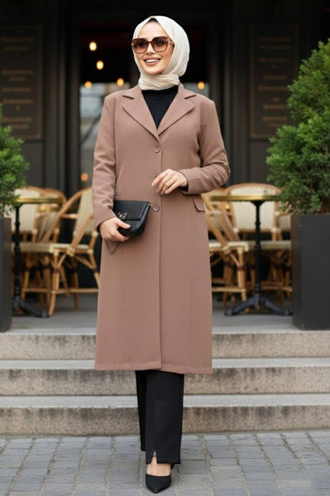  Vizon Tesettür Blazer Ceket 56950V - 1
