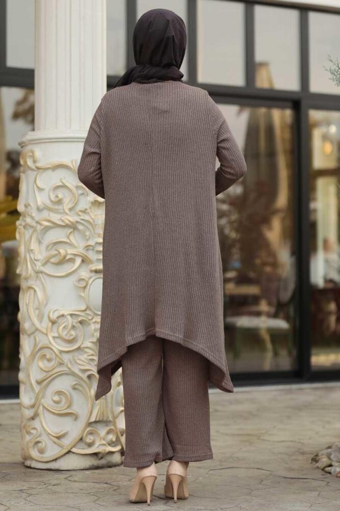Neva Style - Vizon Tesettür Triko İkili Takım 948V - 2