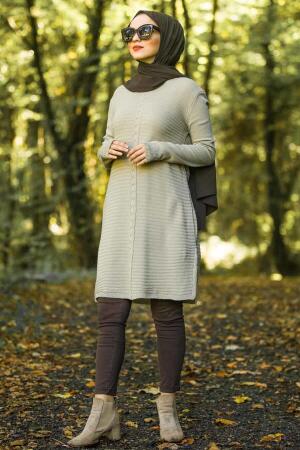 Neva Style - Vizon Tesettür Triko Tunik 2102V - 1