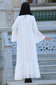 Neva Style- Volan Kollu Fırfırlı Tesettür Elbise 41620B - Thumbnail
