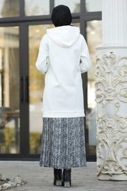 Neva Style - White Dual Suit Dress 1248B - Thumbnail