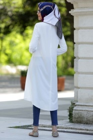 Neva Style - White Hijab Tunic 809B - Thumbnail