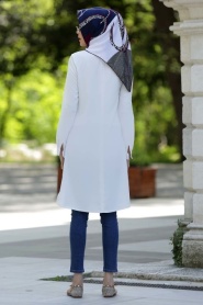 Neva Style - White Hijab Tunic 810B - Thumbnail