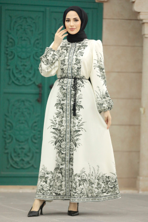 White Long Dress 23411B - 3