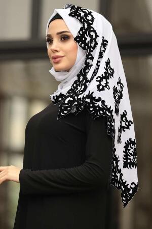 Neva Style - White Shawl 7493B - 1