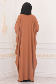 Neva Style - Yellowish Brown Abaya Suit 9152TB - Thumbnail