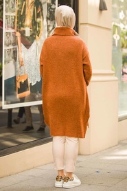 Neva Style - Yellowish Brown Hijab Sweater 15679TB - Thumbnail