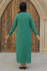 Neva Style - Yeşil Tesettür Elbise 34281Y - Thumbnail