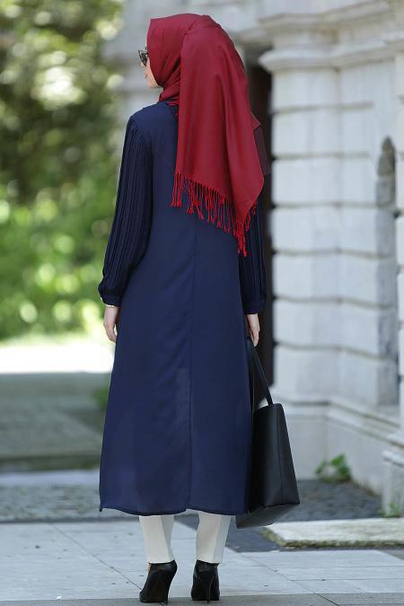New Kenza - Arkası Uzun Lacivert Tunik - 3
