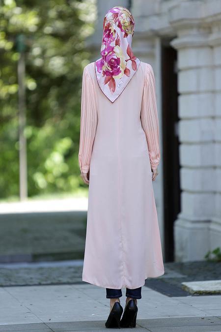 New Kenza - Arkası Uzun Somon Tunik - 3