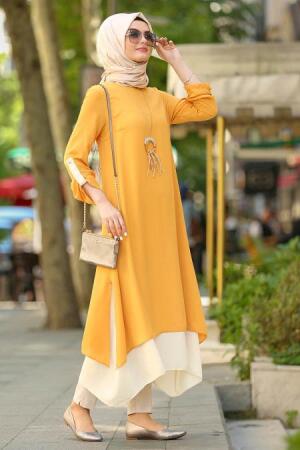 New Kenza - Mustard Hijab Tunic 2172HR - 1