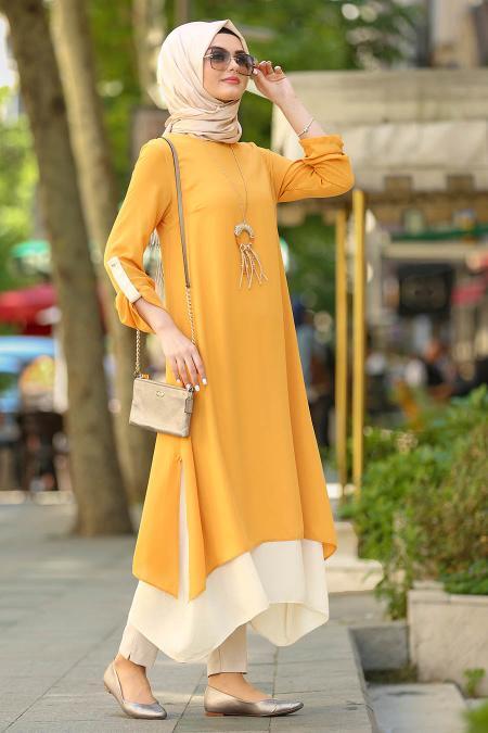 New Kenza - Mustard Hijab Tunic 2172HR - 1